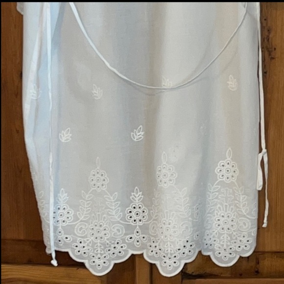 Linea Donatella White Gorgeous Cotton Eyelet Robe Sz. S/M Bridal - Picture 13 of 16